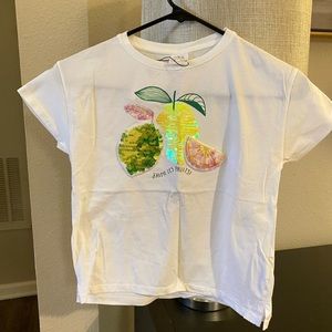 SOLD NWT ZARA Girls Sequined TShirt Size 8